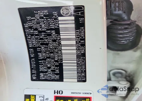 2016 Toyota Corolla L z USA, uszkodzony, nr VIN 2T1BURHE0GC732467